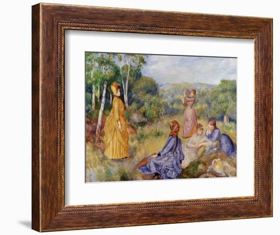 Girls Playing Battledore and Shuttlecock-Pierre-Auguste Renoir-Framed Giclee Print