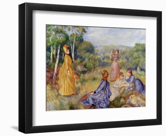 Girls Playing Battledore and Shuttlecock-Pierre-Auguste Renoir-Framed Giclee Print