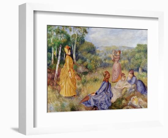 Girls Playing Battledore and Shuttlecock-Pierre-Auguste Renoir-Framed Giclee Print