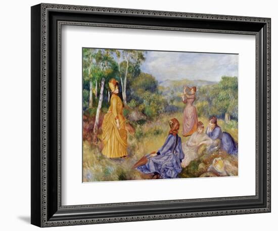 Girls Playing Battledore and Shuttlecock-Pierre-Auguste Renoir-Framed Giclee Print