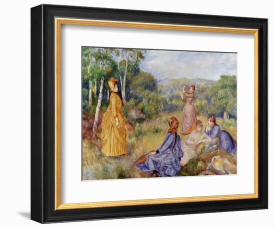 Girls Playing Battledore and Shuttlecock-Pierre-Auguste Renoir-Framed Giclee Print