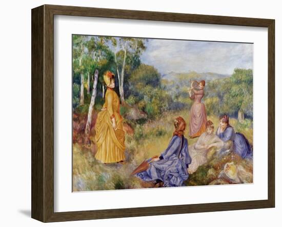 Girls Playing Battledore and Shuttlecock-Pierre-Auguste Renoir-Framed Giclee Print