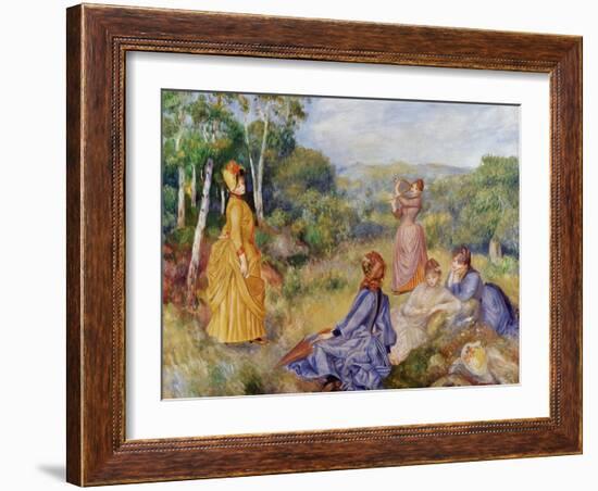 Girls Playing Battledore and Shuttlecock-Pierre-Auguste Renoir-Framed Giclee Print