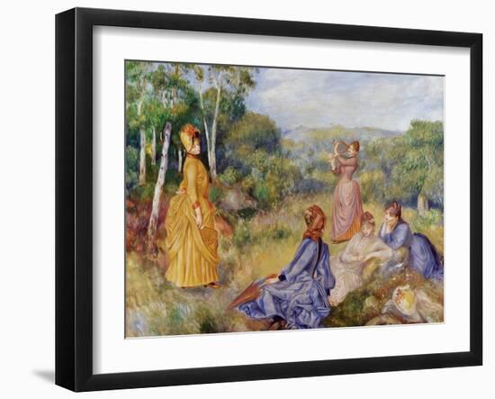 Girls Playing Battledore and Shuttlecock-Pierre-Auguste Renoir-Framed Giclee Print