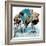 "Girls Playing Ice Hockey,"February 23, 1929-Blanche Greer-Framed Giclee Print