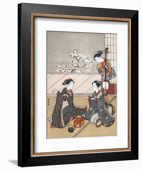 Girls Playing the Game of Ken, C1745-1770-Suzuki Harunobu-Framed Giclee Print