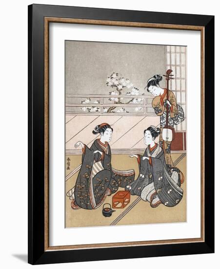 Girls Playing the Game of Ken, C1745-1770-Suzuki Harunobu-Framed Giclee Print