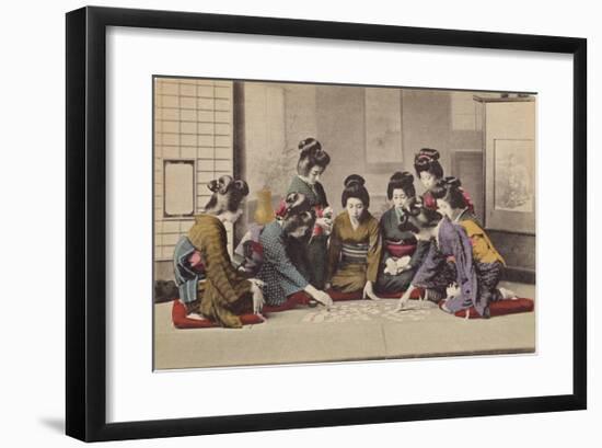 Girls Playing Uta-Garuta-The Kyoto Collection-Framed Premium Giclee Print