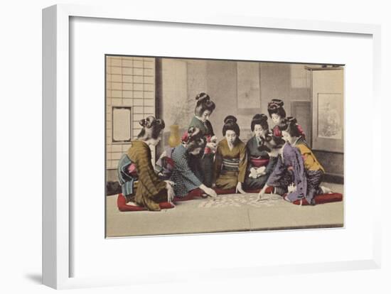 Girls Playing Uta-Garuta-The Kyoto Collection-Framed Premium Giclee Print