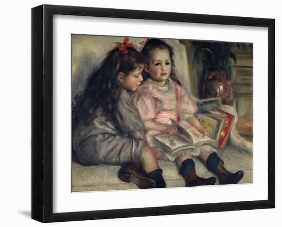 Girls Reading, Ca. 1880-Pierre-Auguste Renoir-Framed Art Print