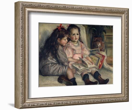 Girls Reading, Ca. 1880-Pierre-Auguste Renoir-Framed Art Print