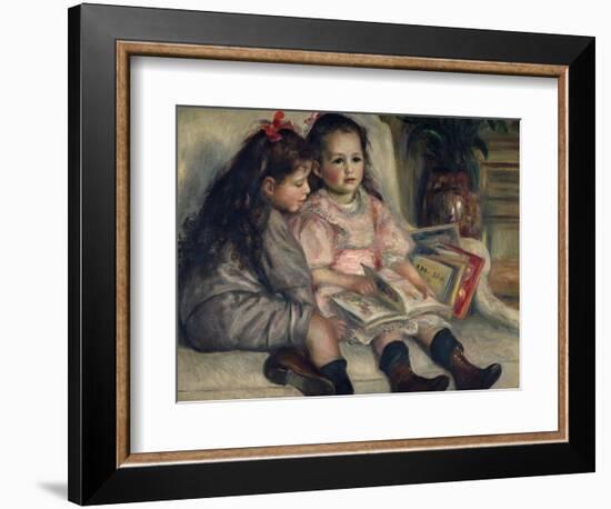 Girls Reading, Ca. 1880-Pierre-Auguste Renoir-Framed Art Print