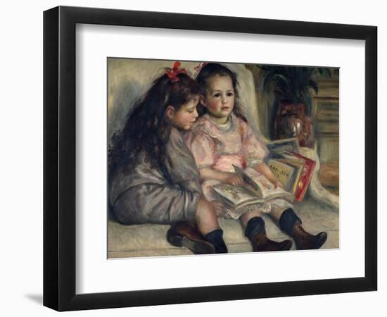 Girls Reading, Ca. 1880-Pierre-Auguste Renoir-Framed Art Print