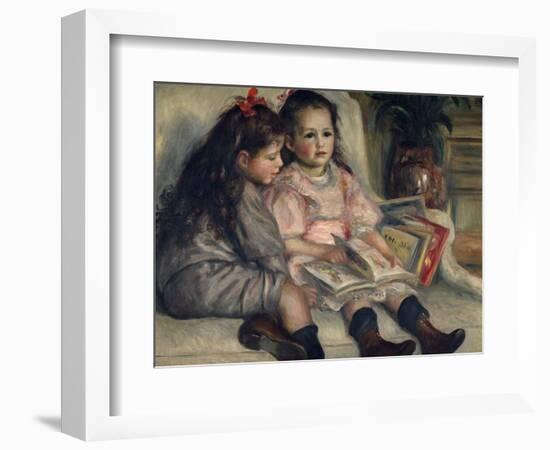 Girls Reading, Ca. 1880-Pierre-Auguste Renoir-Framed Art Print