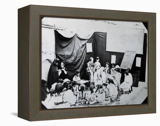 Girls' School in Algeria, 1860-null-Framed Premier Image Canvas