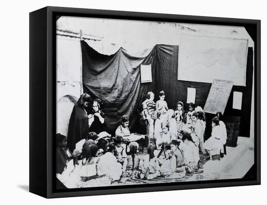 Girls' School in Algeria, 1860-null-Framed Premier Image Canvas