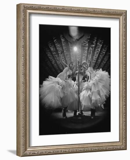 Girls Signing Inside the Latin Quarter Night Club-Yale Joel-Framed Photographic Print