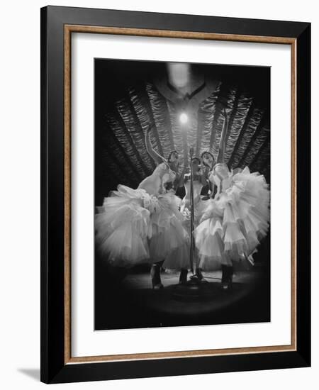 Girls Signing Inside the Latin Quarter Night Club-Yale Joel-Framed Photographic Print