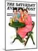 "Girls Sipping Sodas," Saturday Evening Post Cover, September 21, 1935-Ellen Pyle-Mounted Giclee Print