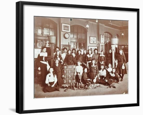 Girls Sports Club Members, Cromer Street School/Argyle School, St Pancras, London, 1906-null-Framed Photographic Print