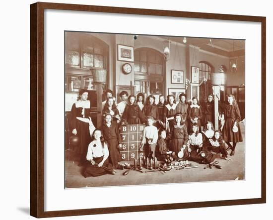 Girls Sports Club Members, Cromer Street School/Argyle School, St Pancras, London, 1906-null-Framed Photographic Print