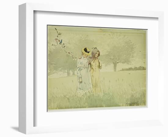 Girls Strolling in an Orchard, 1879-Winslow Homer-Framed Giclee Print