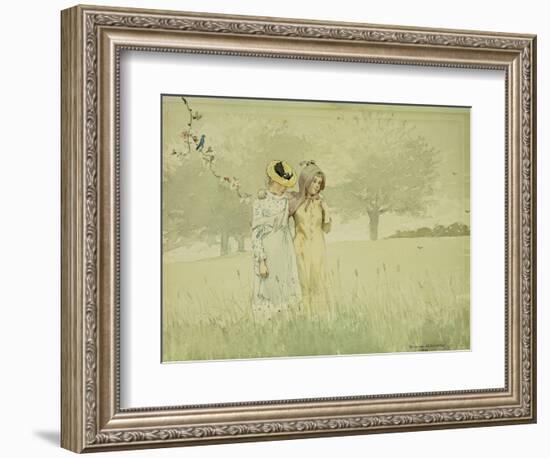 Girls Strolling in an Orchard, 1879-Winslow Homer-Framed Giclee Print