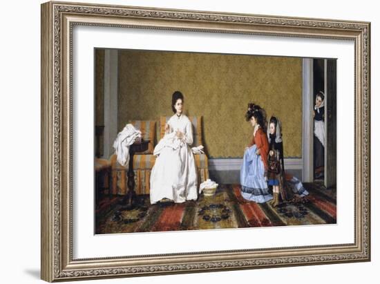Girls Tending to Ladies-Silvestro Lega-Framed Giclee Print