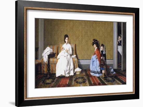 Girls Tending to Ladies-Silvestro Lega-Framed Giclee Print