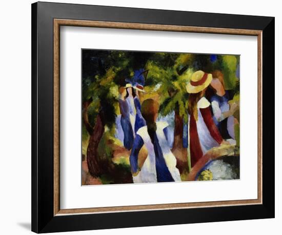 Girls under Trees, 1914-Auguste Macke-Framed Giclee Print