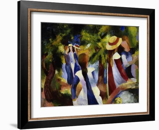 Girls under Trees, 1914-Auguste Macke-Framed Giclee Print