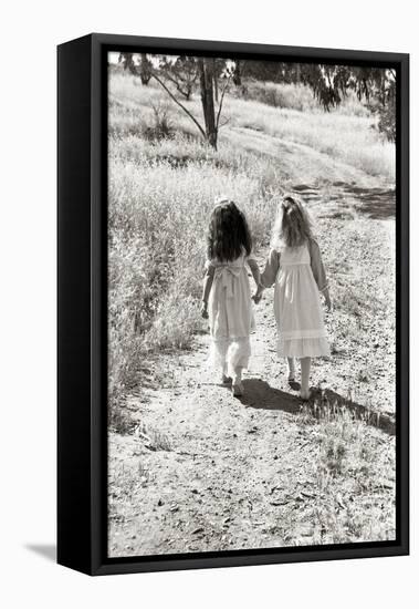 Girls Walking Down the Path, Friends-Nora Hernandez-Framed Premier Image Canvas