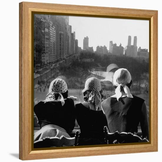 Girls Wearing Bandannas, Looking Out over Central Park-Gordon Parks-Framed Premier Image Canvas