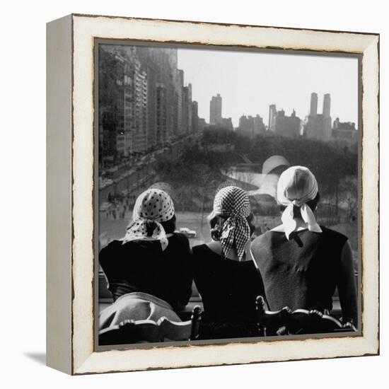Girls Wearing Bandannas, Looking Out over Central Park-Gordon Parks-Framed Premier Image Canvas