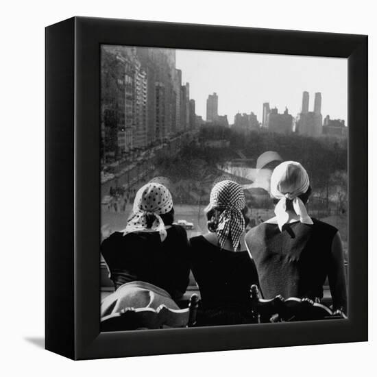 Girls Wearing Bandannas, Looking Out over Central Park-Gordon Parks-Framed Premier Image Canvas