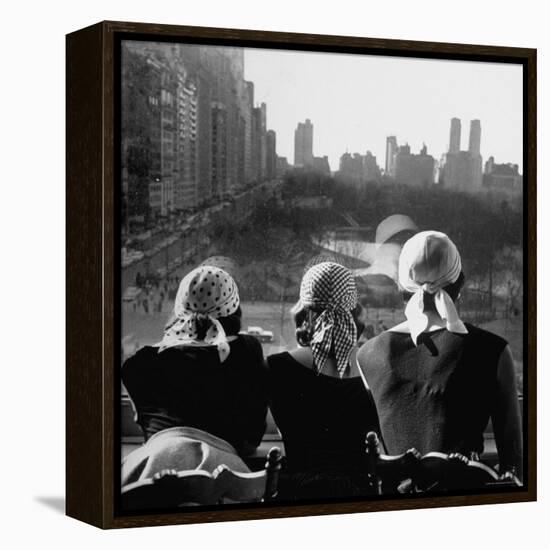 Girls Wearing Bandannas, Looking Out over Central Park-Gordon Parks-Framed Premier Image Canvas