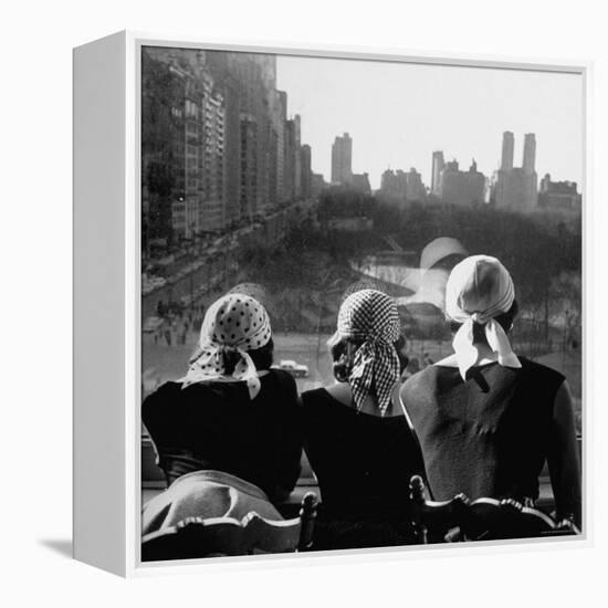 Girls Wearing Bandannas, Looking Out over Central Park-Gordon Parks-Framed Premier Image Canvas