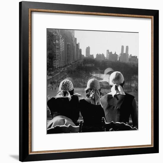 Girls Wearing Bandannas, Looking Out over Central Park-Gordon Parks-Framed Premium Photographic Print