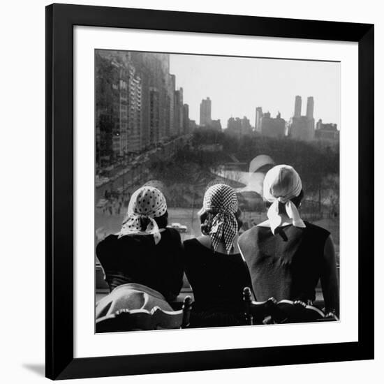 Girls Wearing Bandannas, Looking Out over Central Park-Gordon Parks-Framed Premium Photographic Print