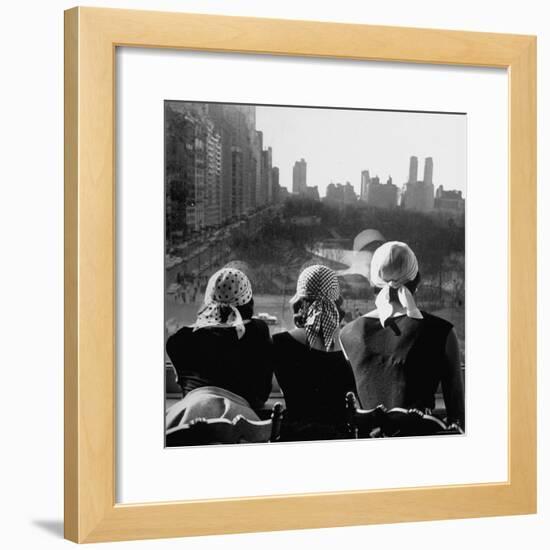 Girls Wearing Bandannas, Looking Out over Central Park-Gordon Parks-Framed Photographic Print