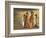 Girls Wearing Sari with Water Jars Walking in the Desert, Pushkar, Rajasthan, India-Keren Su-Framed Photographic Print