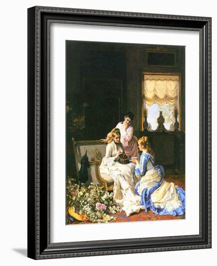 Girls with a Nest-Charles Baugniet-Framed Giclee Print