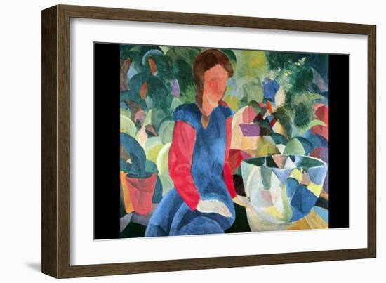 Girls with Fish Bell-Auguste Macke-Framed Art Print