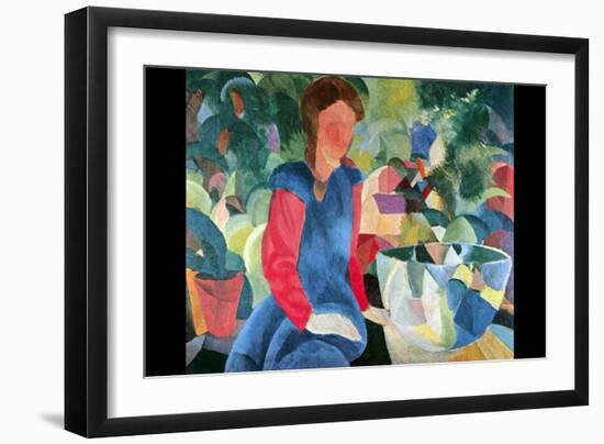 Girls with Fish Bell-Auguste Macke-Framed Art Print