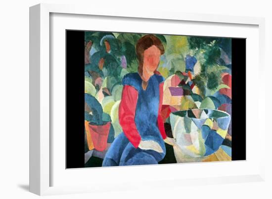 Girls with Fish Bell-Auguste Macke-Framed Art Print