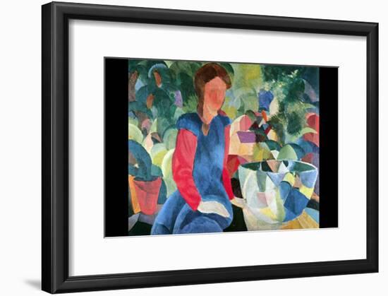 Girls with Fish Bell-Auguste Macke-Framed Art Print