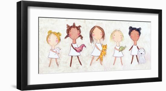 Girls with Pets-Carla Sonheim-Framed Art Print