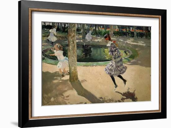 Girls with Skipping Ropes. Saltando a La Comba, 1907-Joaquín Sorolla y Bastida-Framed Giclee Print