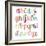 Girly Alphabet Set-Pink Pueblo-Framed Premium Giclee Print