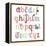 Girly Alphabet Set-Pink Pueblo-Framed Stretched Canvas